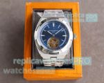 TW Factory Copy Vacheron Constantin Tourbillon Ultra-thin SS Blue Dial Watch 42.5mm